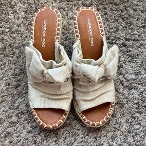 London Fog Women's Tan Espadrille Sandals